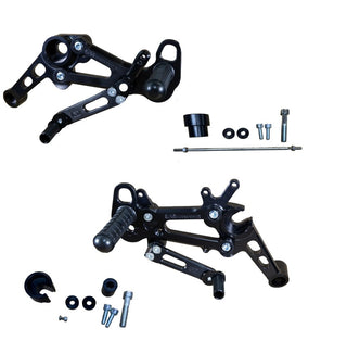 Aprilia RS457, Tuono 457 Adjustable Rearset Kit Complete W/Pedals
