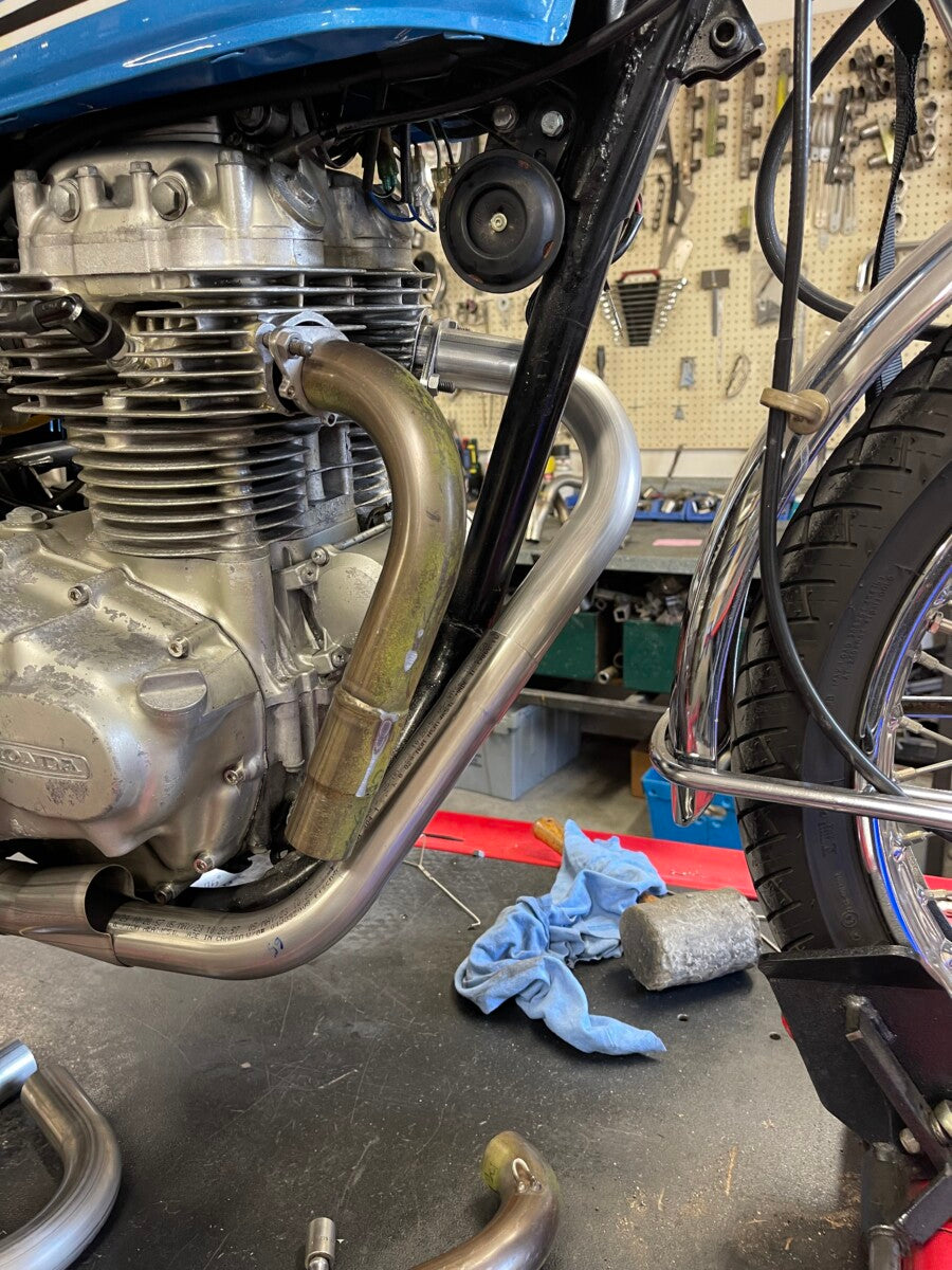 RRR/HINDLE VINTAGE EXHAUST: 1974-1976 HONDA CB360 TT 
