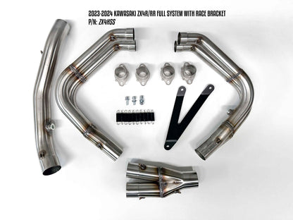 2023-2025 KAWASAKI ZX-4R/ZX-4RR Stainless Evo Megaphone Full System