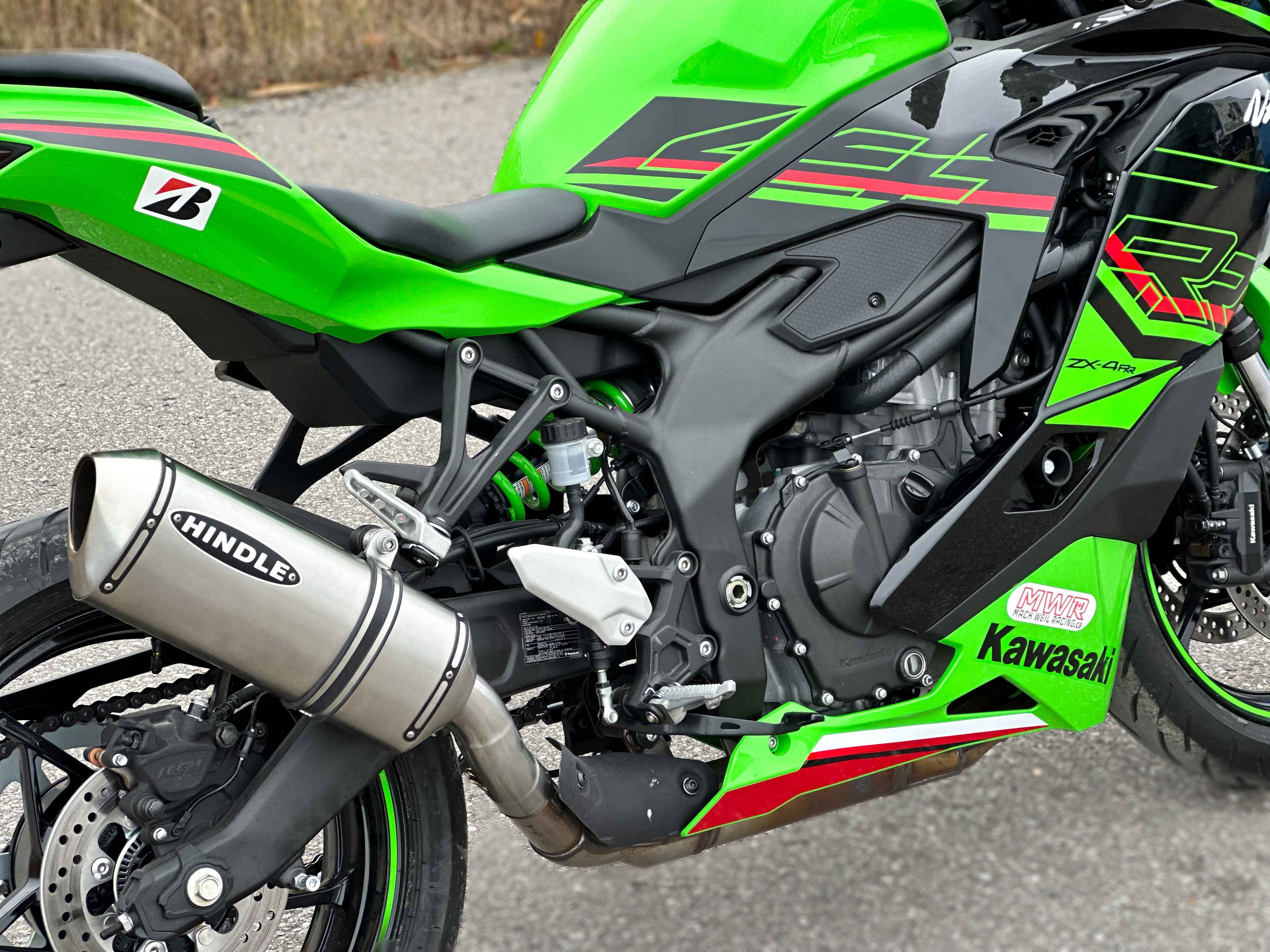 Hindle Performance: Kawasaki 2023 ZX-4R/ZX-4RR Slip On – Hindle
