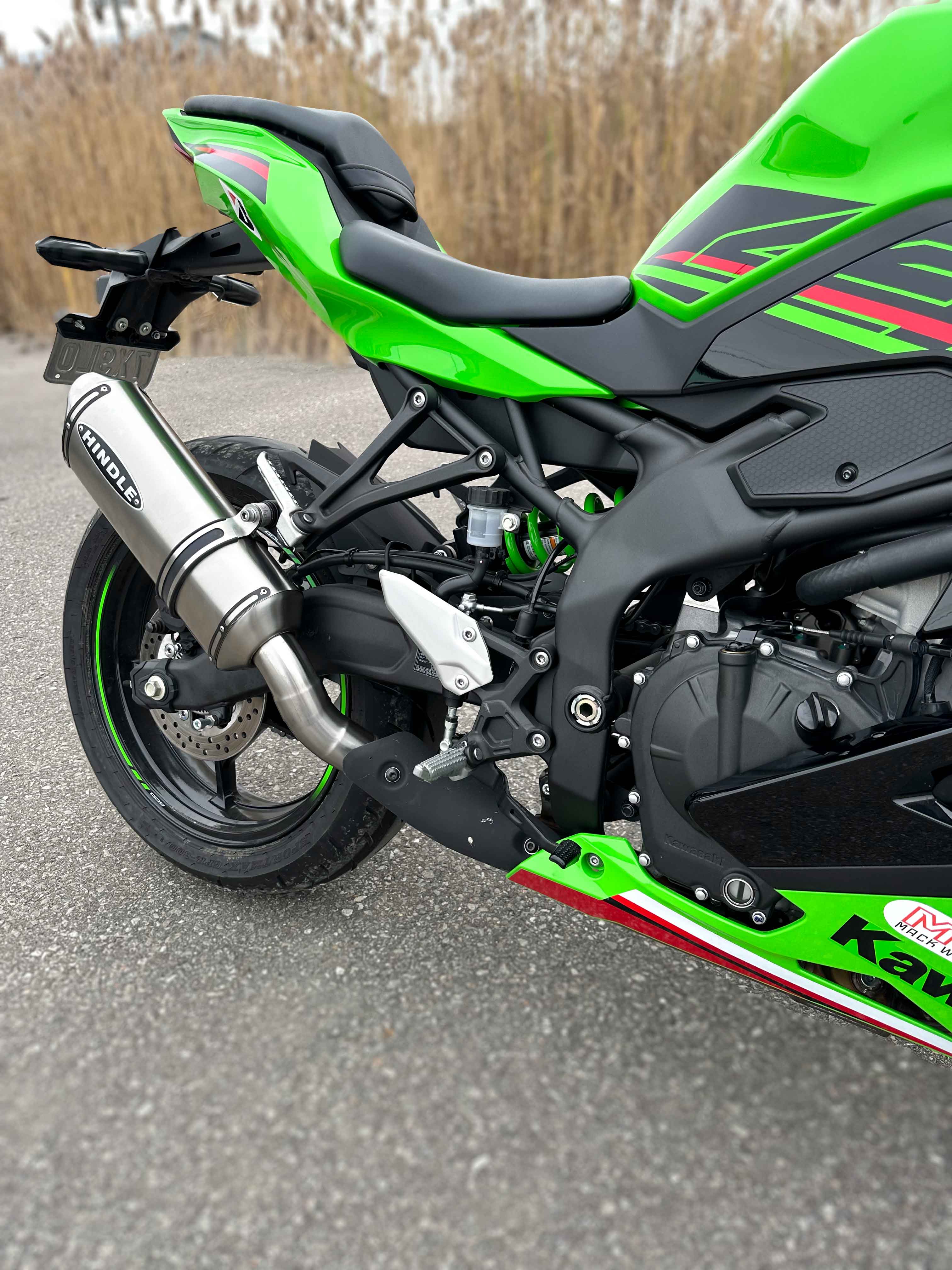 Hindle Performance: Kawasaki 2023 ZX-4R/ZX-4RR Slip On – Hindle