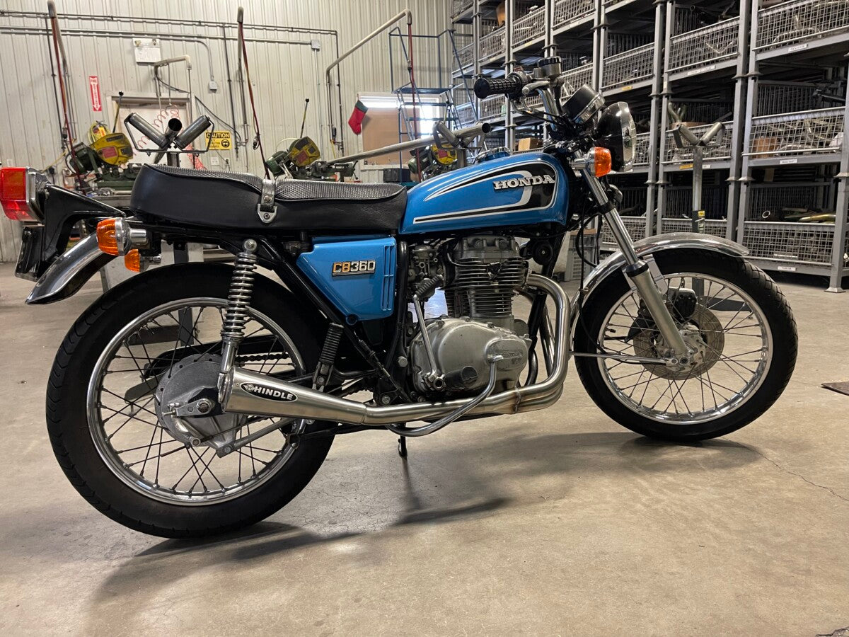 1974-1976 HONDA CB360 TT "SIDEWINDER" RRR/HINDLE VINTAGE EXHAUST