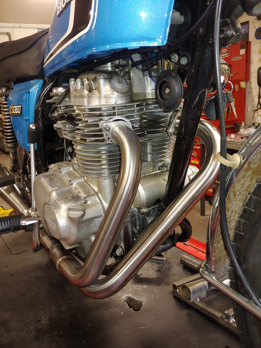 1974-1976 HONDA CB360 TT "SIDEWINDER" RRR/HINDLE VINTAGE EXHAUST