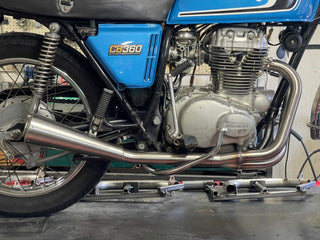 1974-1976 HONDA CB360 TT "SIDEWINDER" RRR/HINDLE VINTAGE EXHAUST