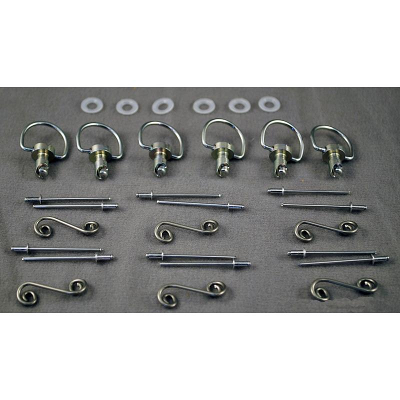 Dzus Bodywork Fastener Kit - Rivet Style (Package of 6)