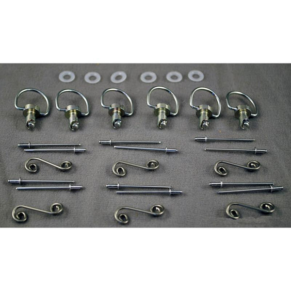 Dzus Bodywork Fastener Kit - Rivet Style (Package of 6)