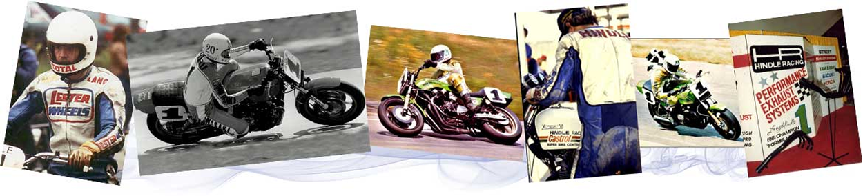 Vintage photos of Lang Hindle racing and early Hindle Racing products